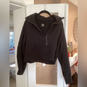 Lululemon Black Scuba Oversized Funnel Neck Half-Zip Sweatshirt size m/l